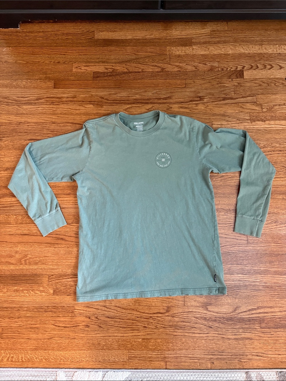 Billabong Olive Green Long Sleeve Crew Tee